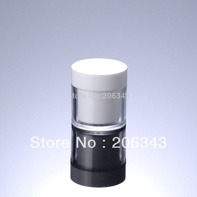 50G double wall white cream bottle plastic jar for night cream/day cream/moisturizer/gel/hair wax/eye cream cosmetic packing