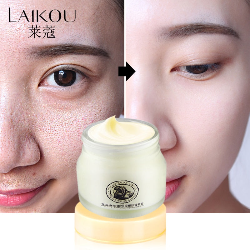 Face Cream Collagen Cream Moisturizer Sheep Oil Cream Lanolin Skin Moisturizing Soothing & Hydrating & Brightening Cream LAIKOU
